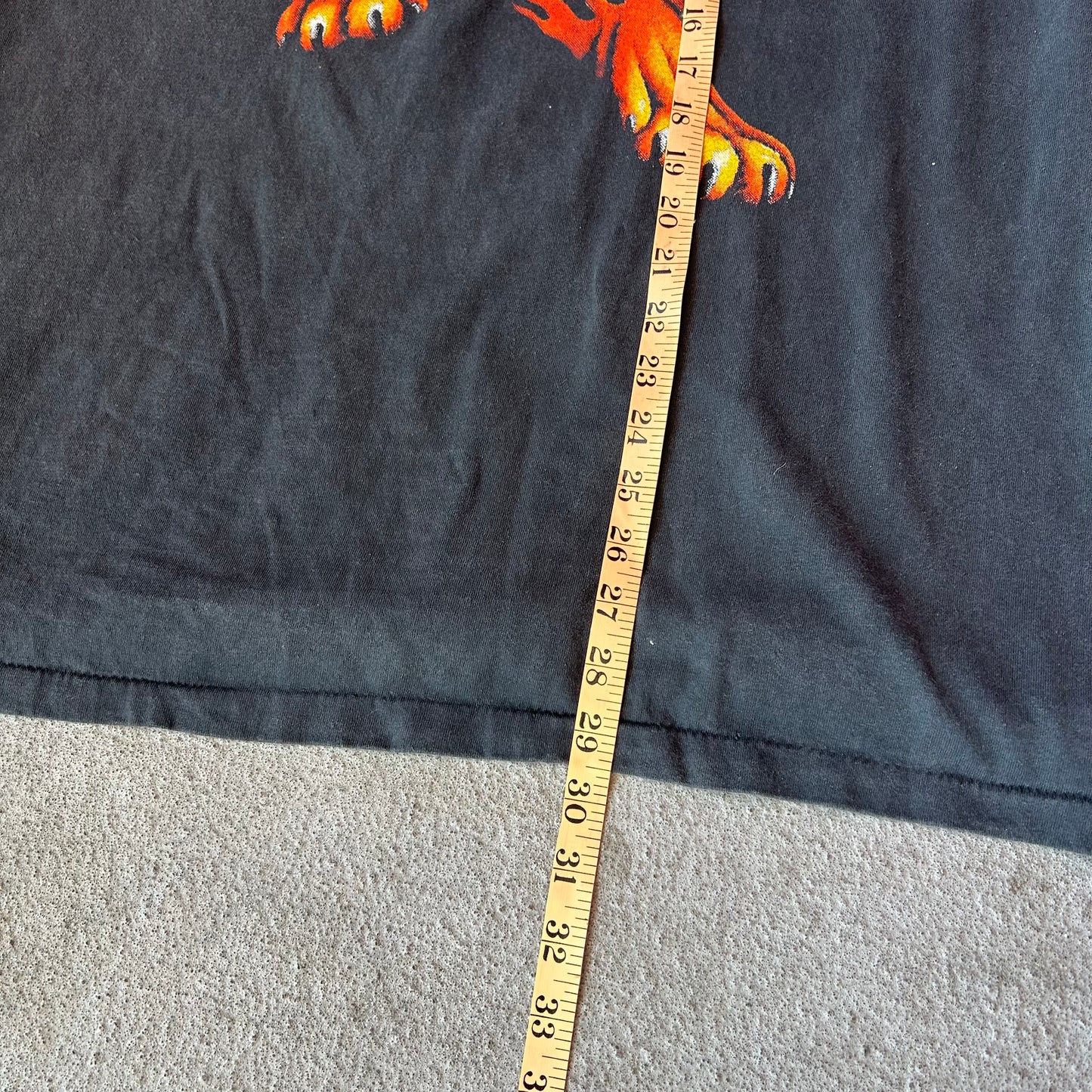 (XL) MODERN untamed flame sleeve Harley tee