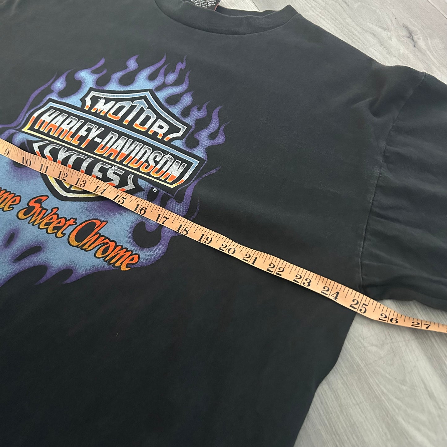 (XL) MODERN* Harley chrome sweet chrome long sleeve tee