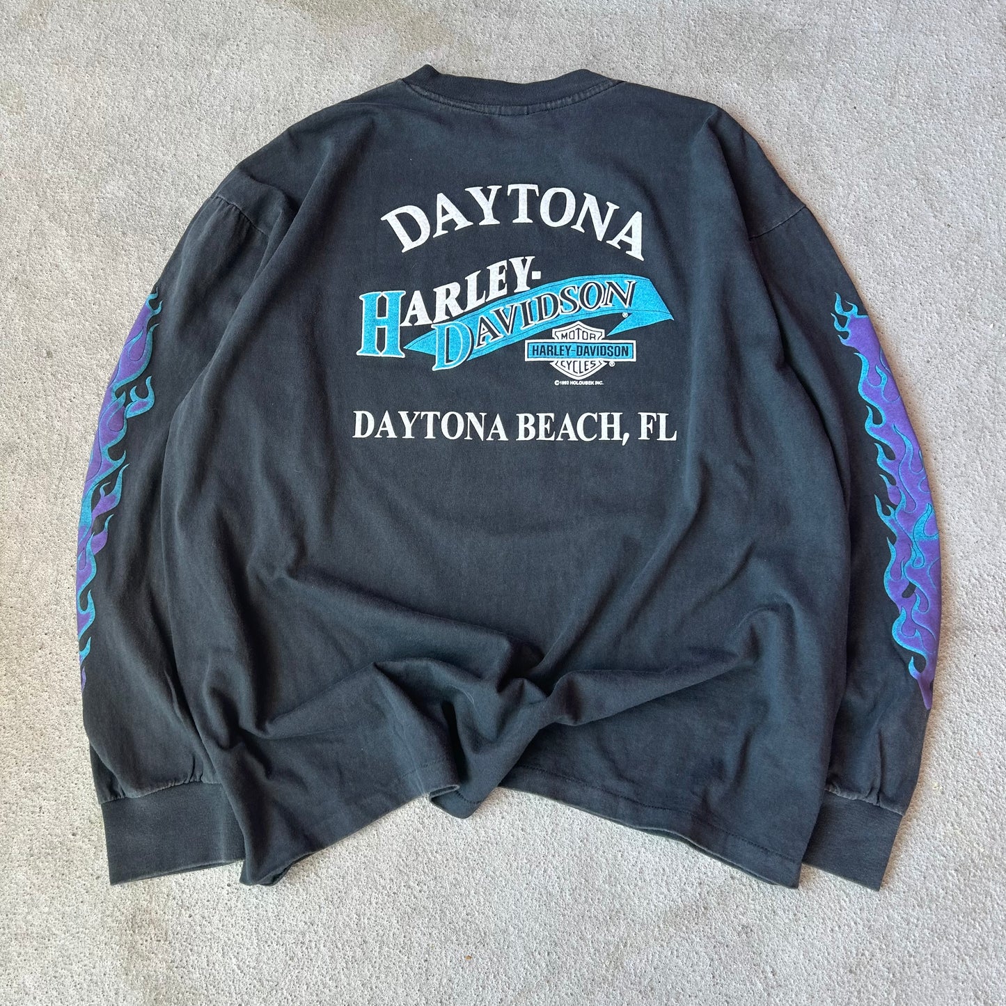 (XL) MODERN* Harley chrome sweet chrome long sleeve tee