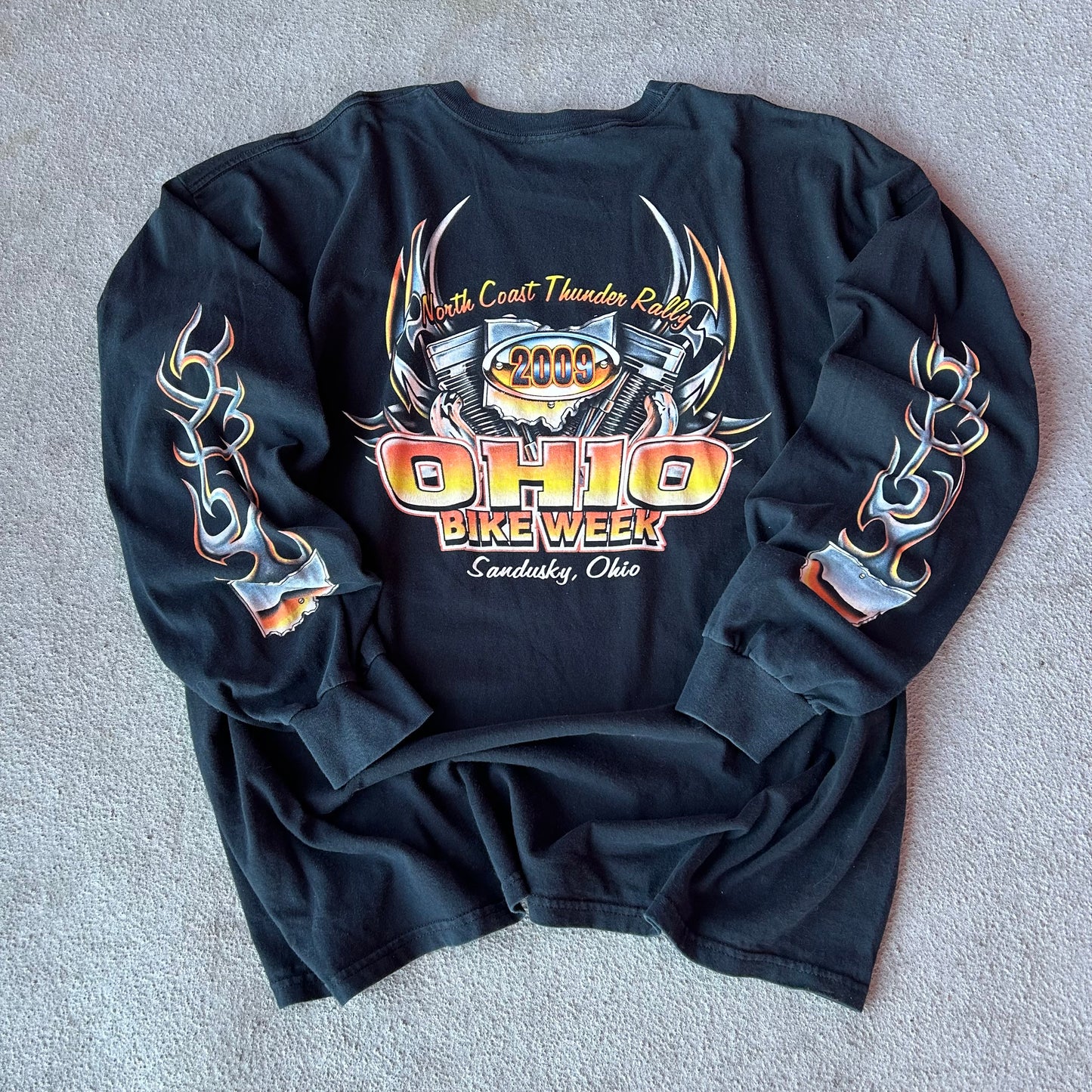 (XXL) Ohio bike week Y2K flame Longsleeve