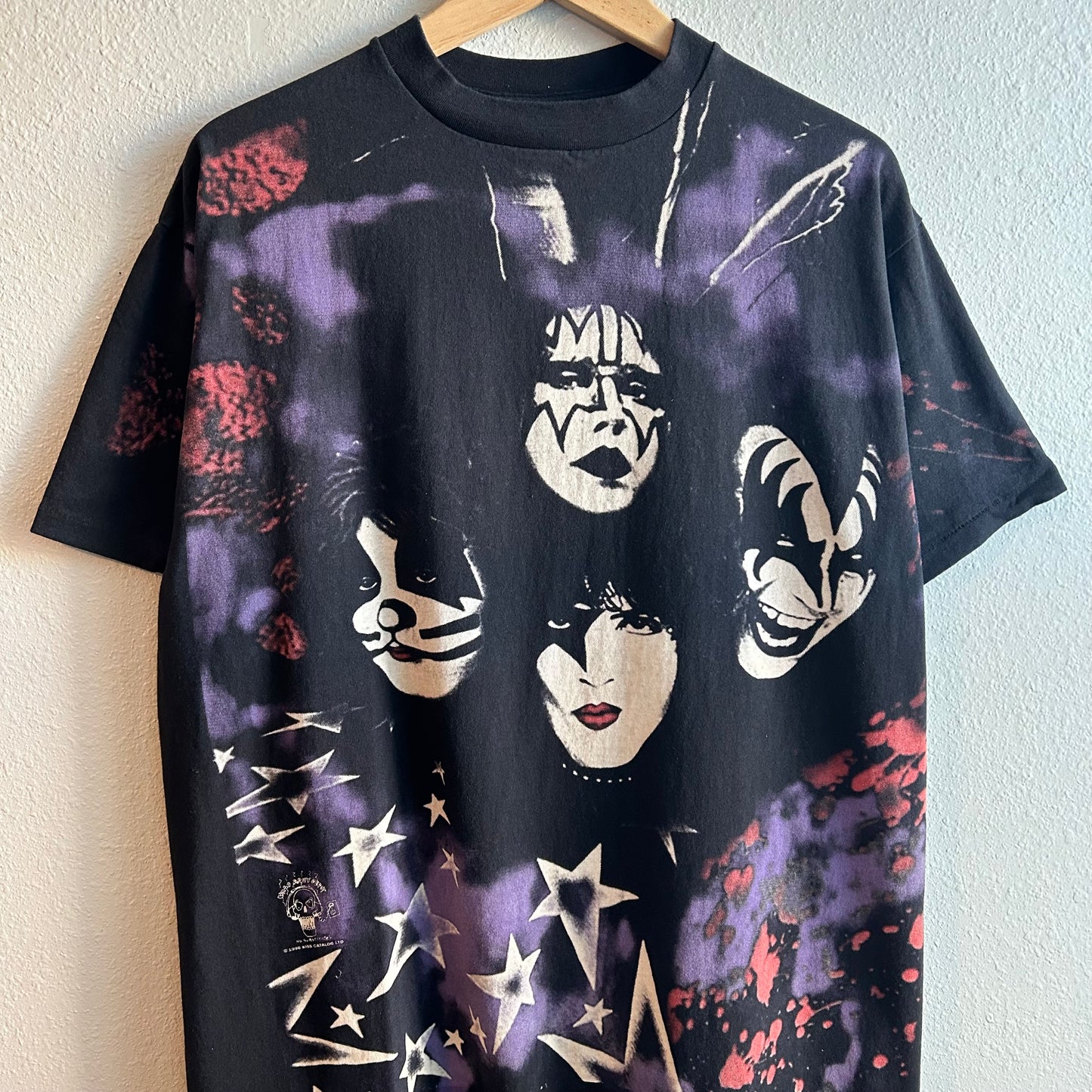 (XL) vintage reprint Kiss aop modern