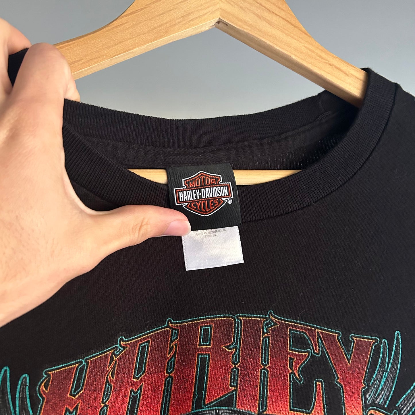 (XL) Y2K gator Harley Davidson tee shirt