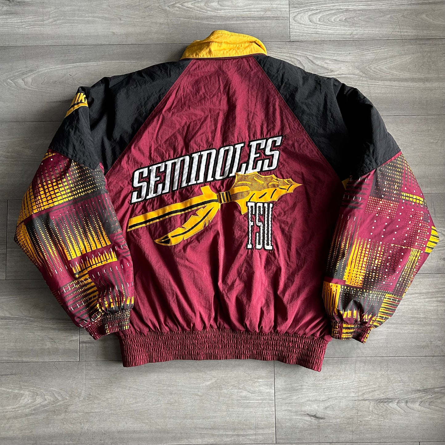 (M) Vintage 90s FSU Seminoles Deon Sanders Nike puffer jacket