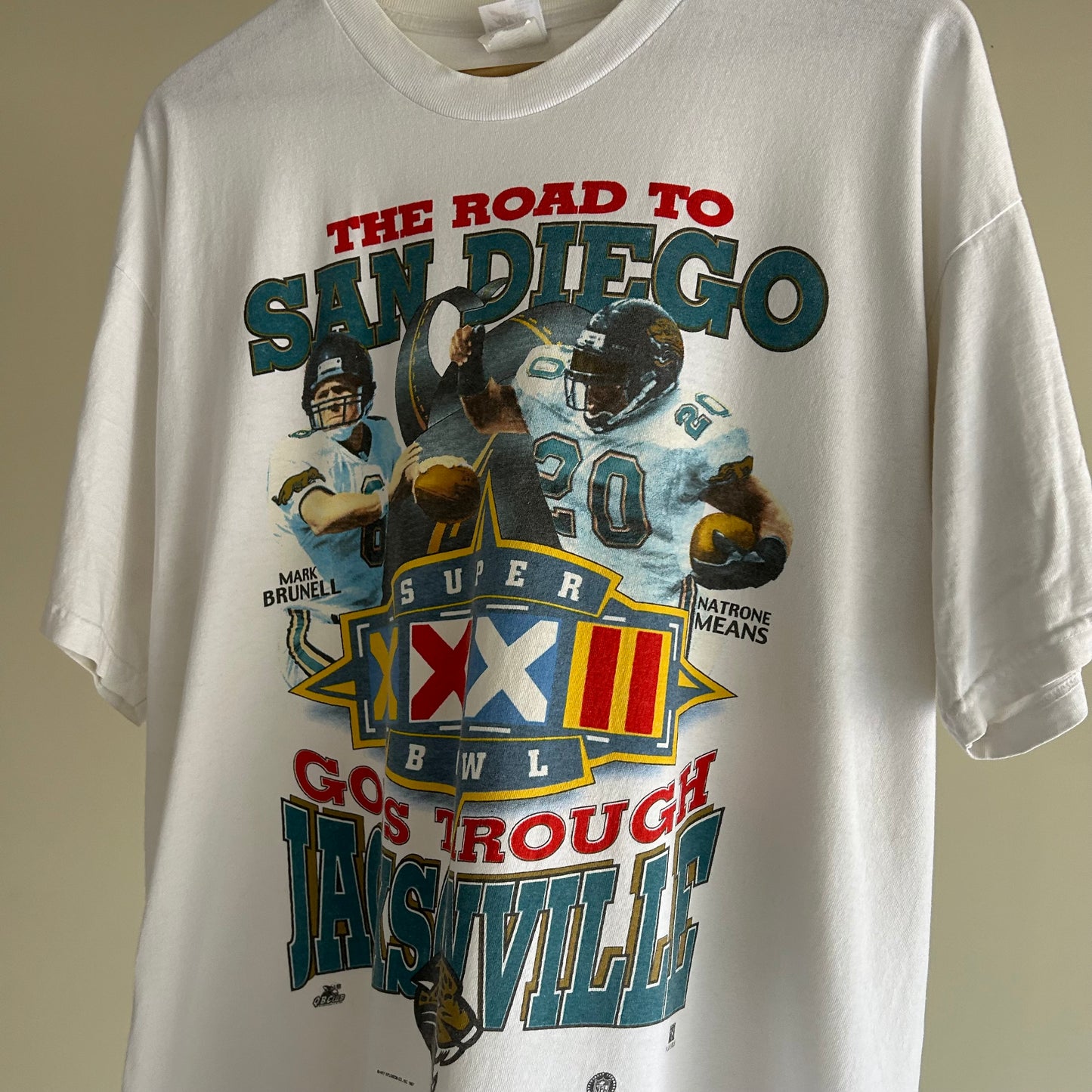 Vintage Jacksonville Jaguars Road to the Super Bowl San Diego Graphic tee shirt XL