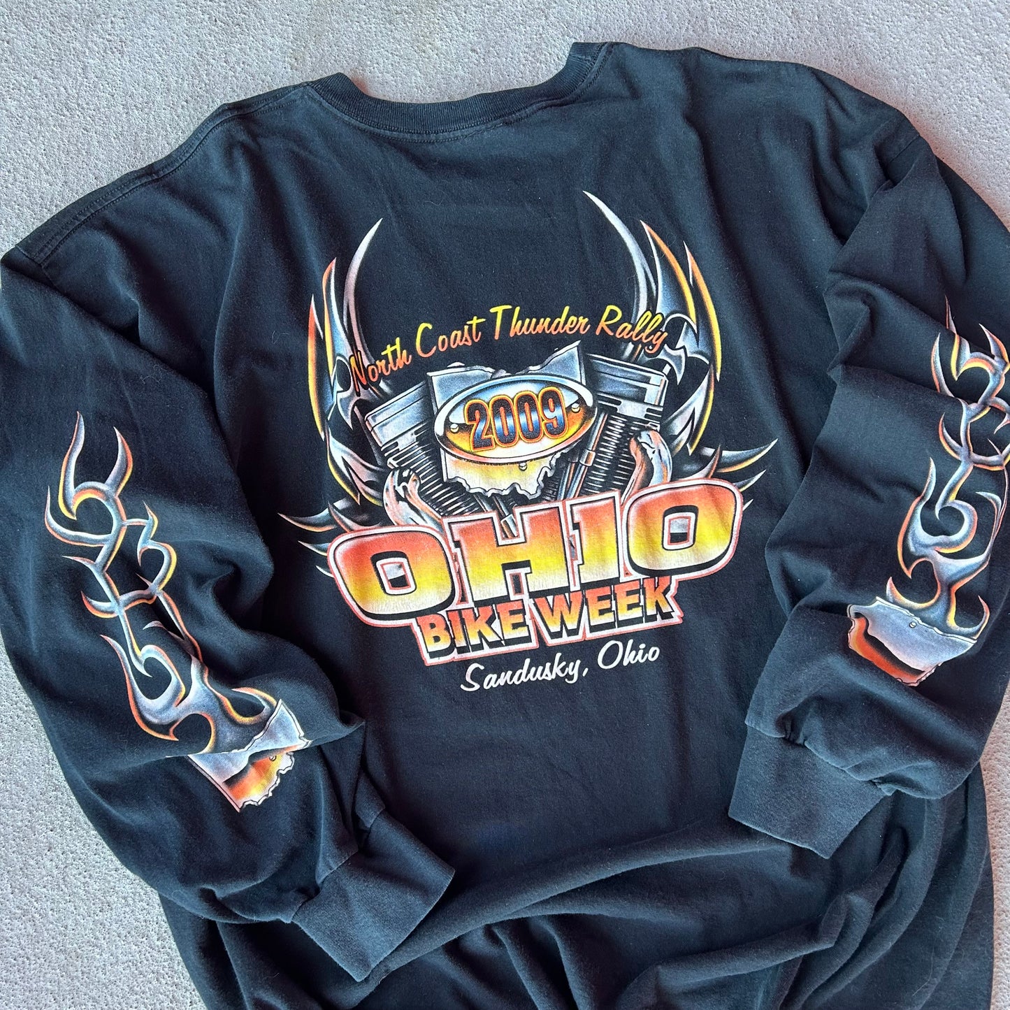 (XXL) Ohio bike week Y2K flame Longsleeve