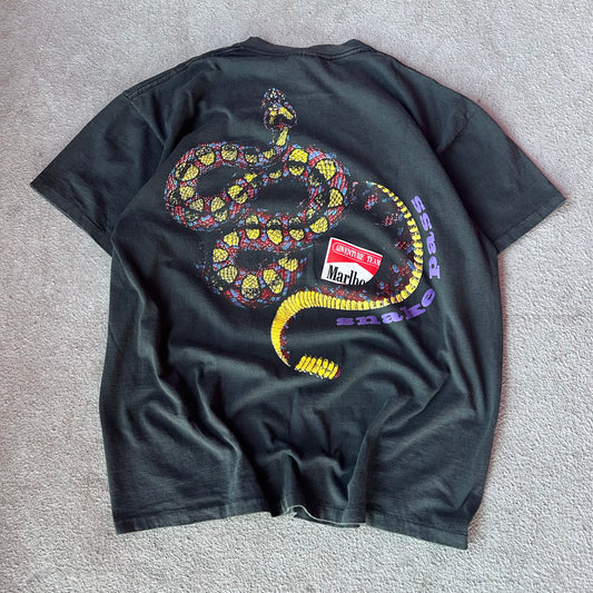 (XL) Marlboro reprint snake pass pocket tee