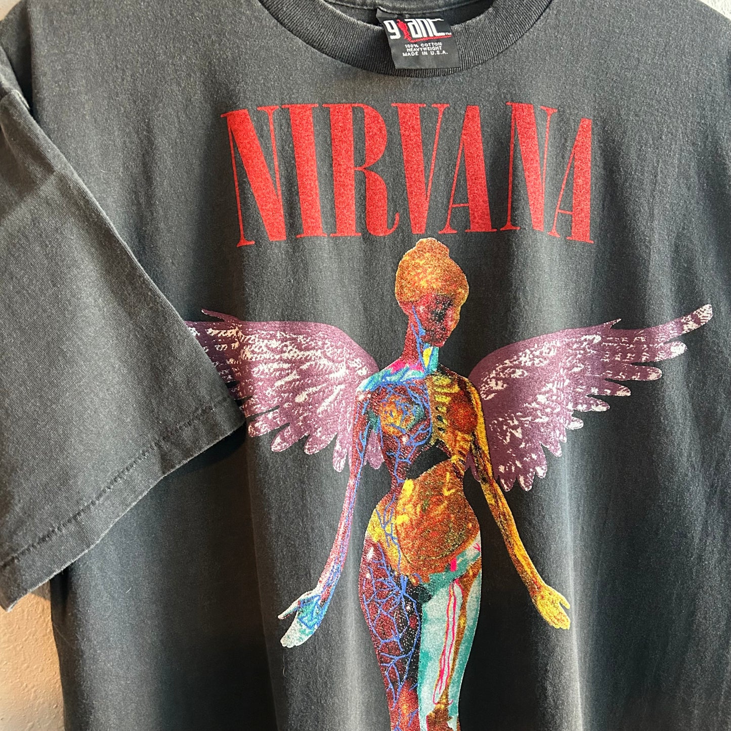 Nirvana In Utero T-Shirt Size XL Vintage Reprint Single Stitch Faded Black NWOT