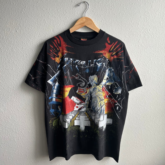 (XL) Metallica Master Of Puppets AOP T Shirt MODERN REPRINT Rare Lightning Brockum