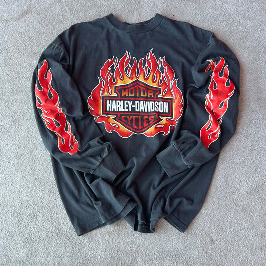 (XL) MODERN* Harley Davidson flame long sleeve