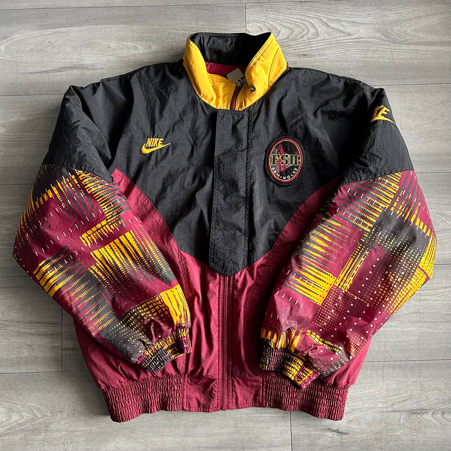 (M) Vintage 90s FSU Seminoles Deon Sanders Nike puffer jacket