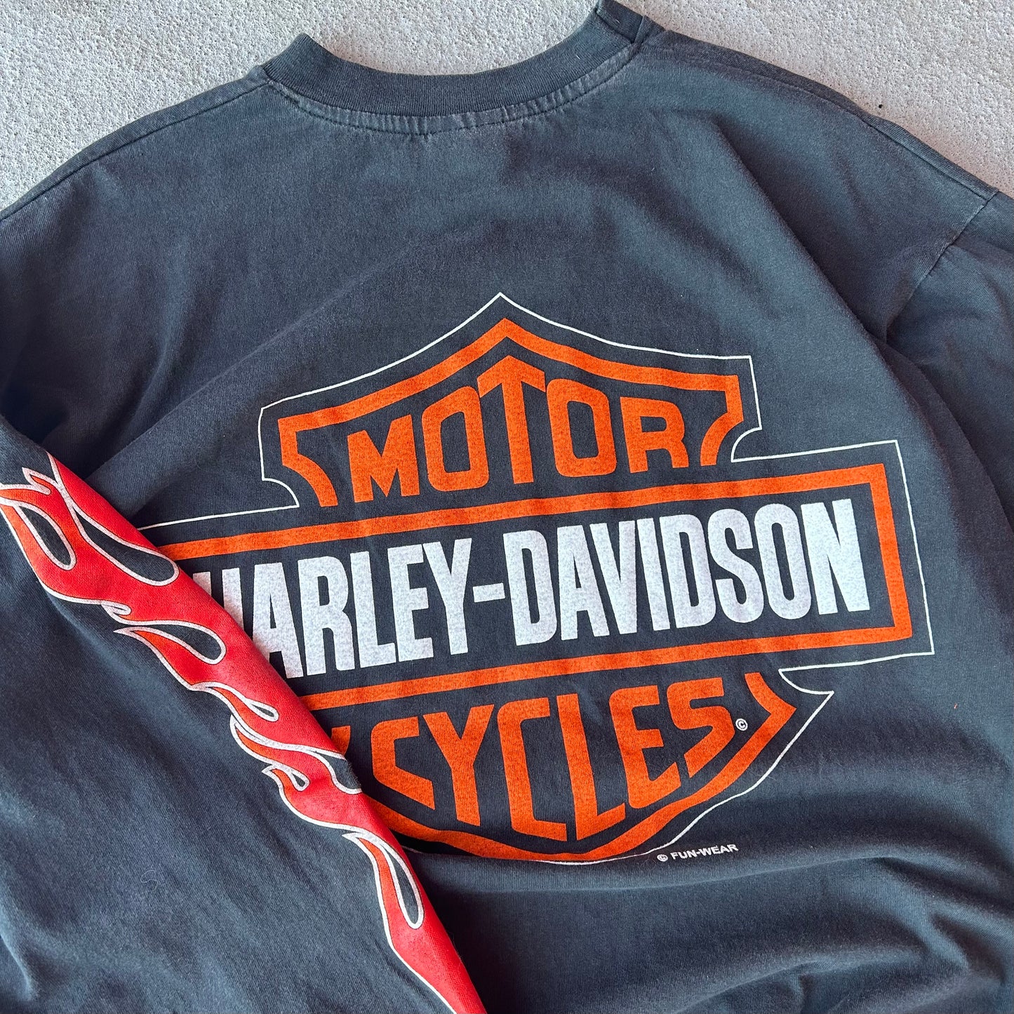 (XL) MODERN* Harley Davidson flame long sleeve