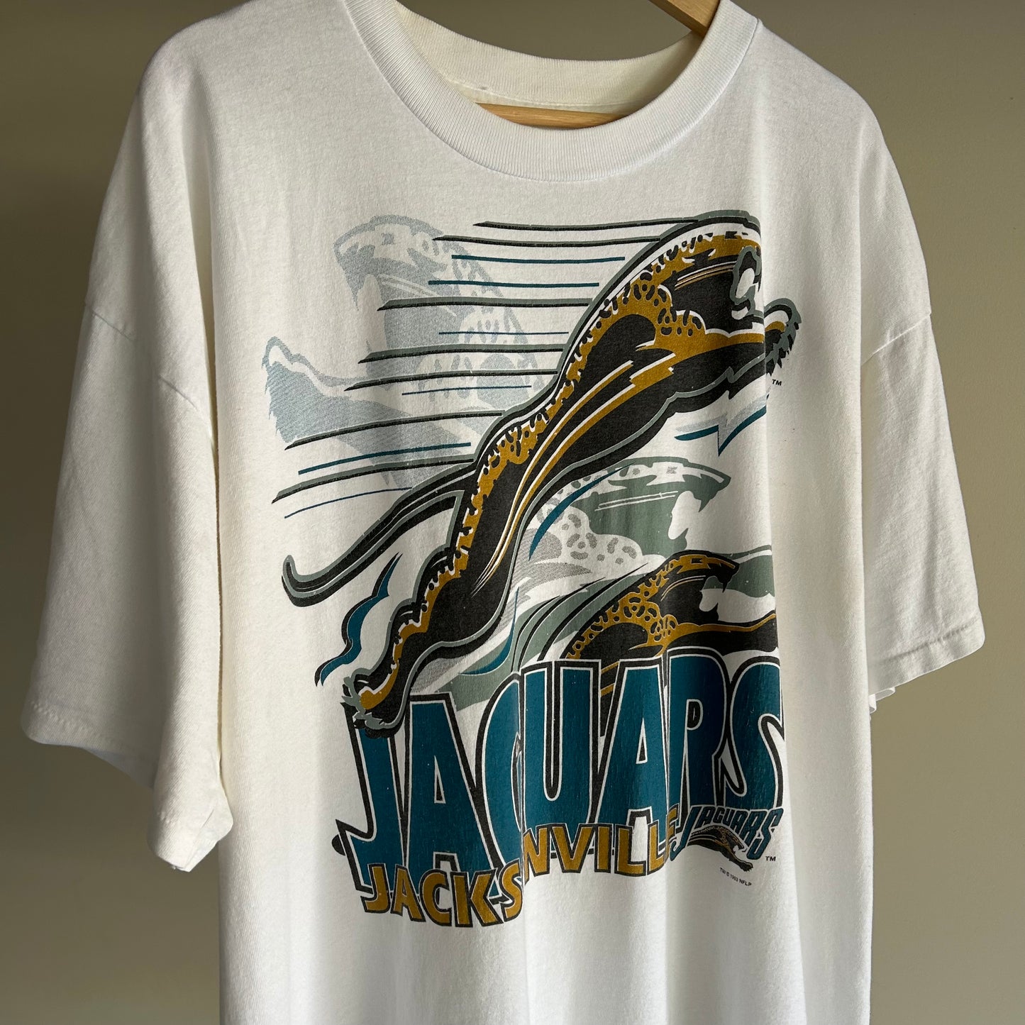 (XL) Vintage 1994 Jacksonville Jaguars Banned Logo Spell out Shirt Salem T Shirt