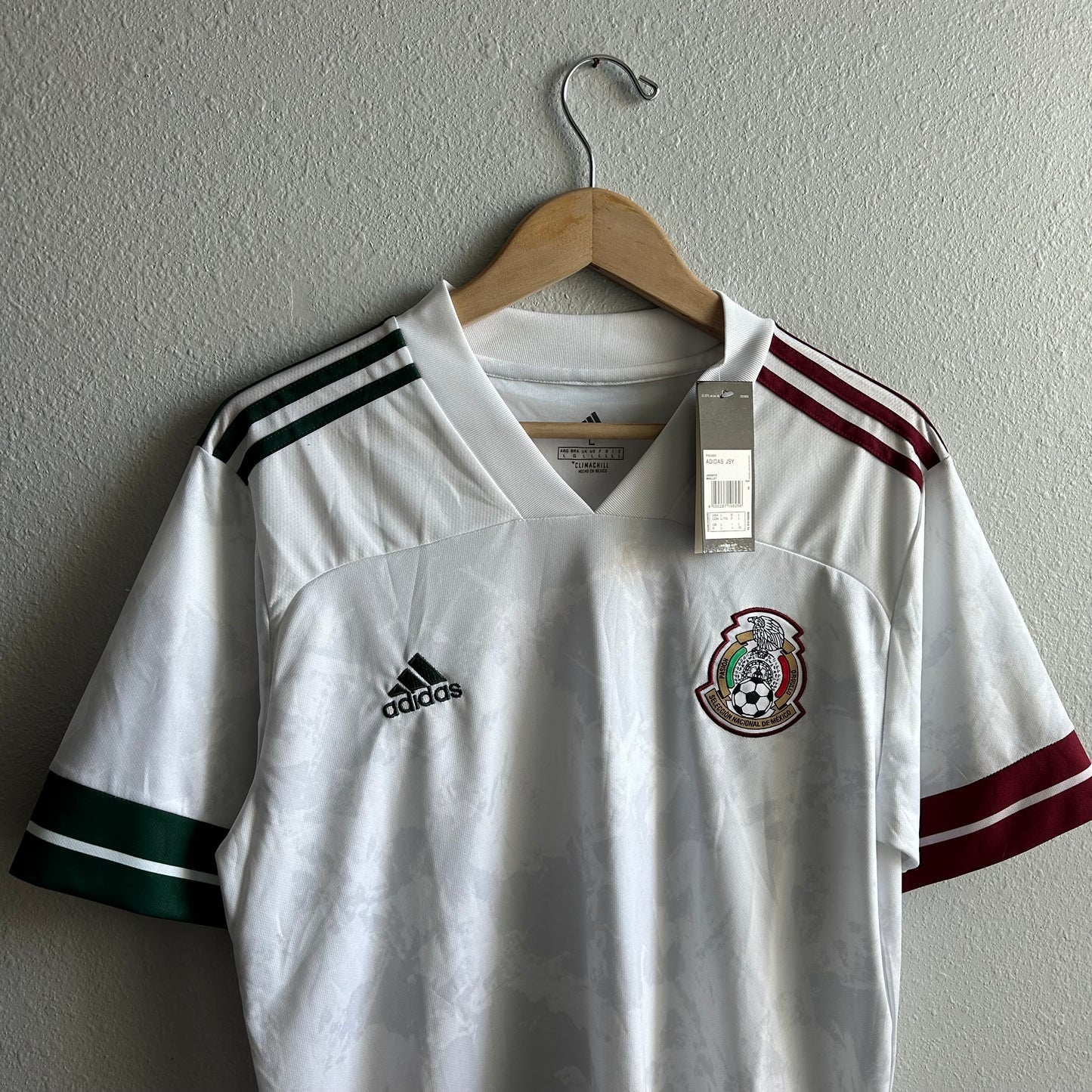 (L) Adidas Mexico Soccer Jersey NWT