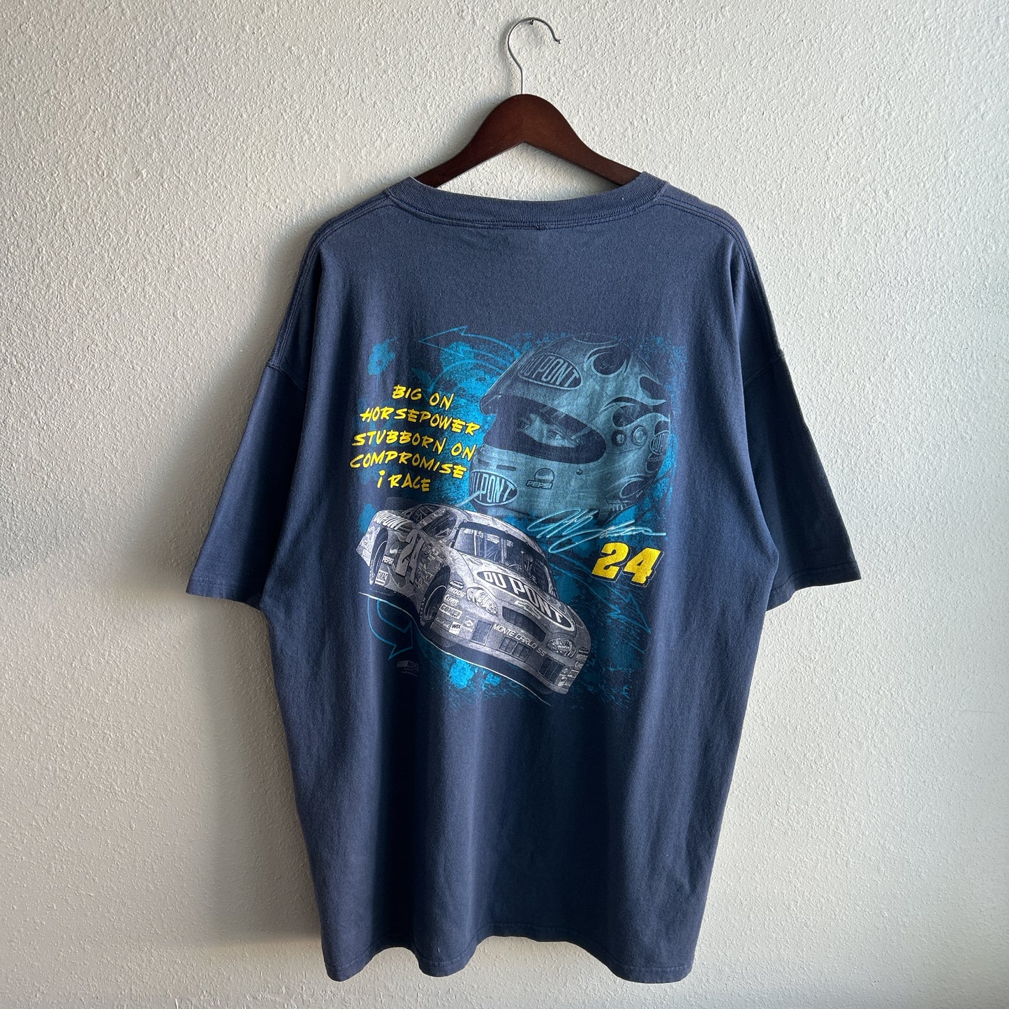 Vintage Y2K Jeff Gordon NASCAR double sided graphic tee best fits XXL