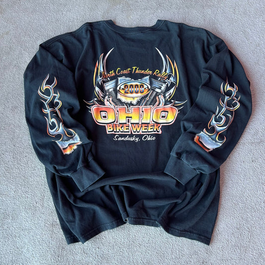 (XXL) Ohio bike week Y2K flame Longsleeve