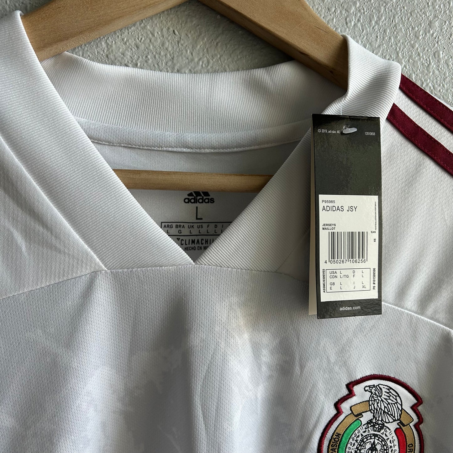 (L) Adidas Mexico Soccer Jersey NWT