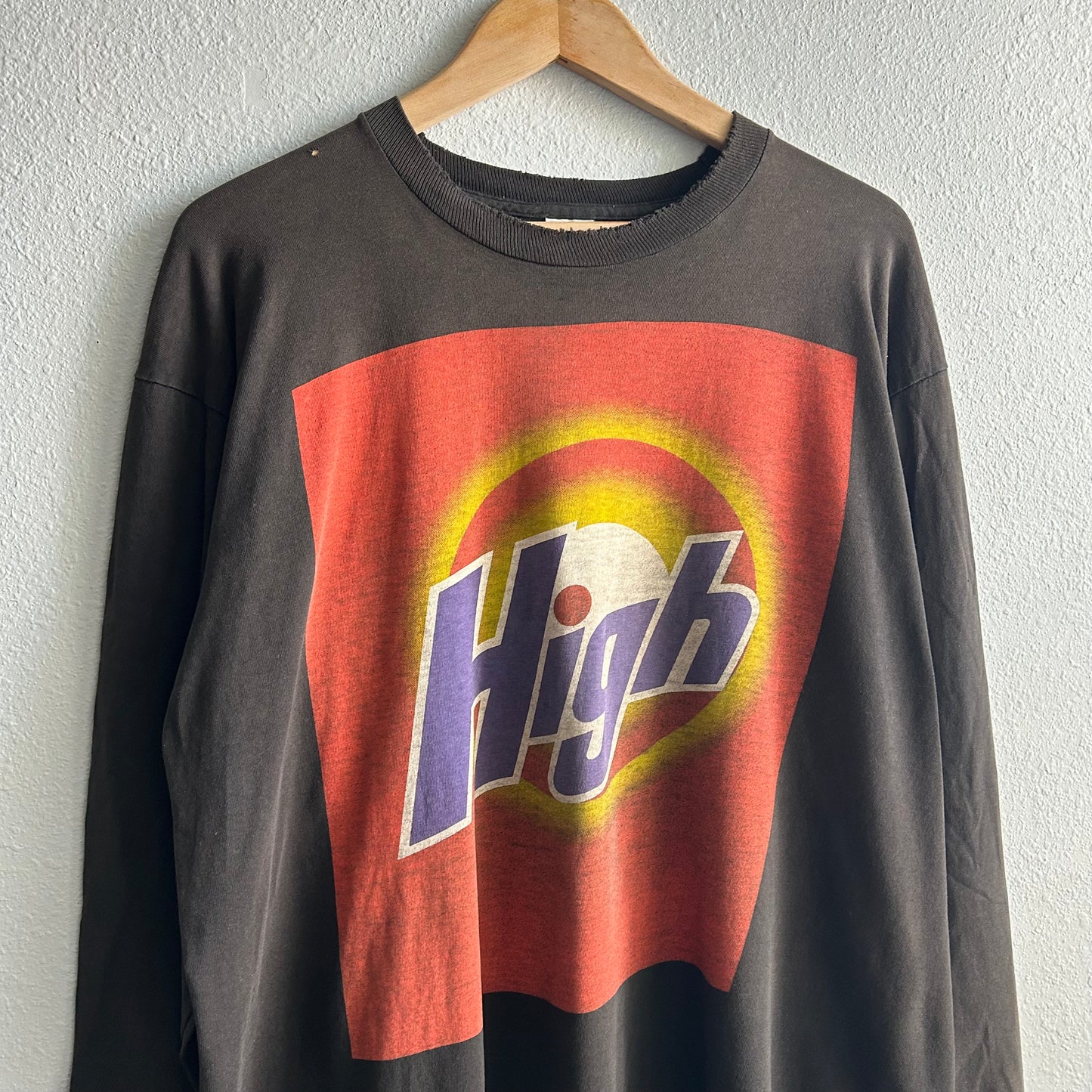 Vintage “High” Tide Logo Parody Tee Shirt 90s Fruit Of The Loom Skate Longsleeve