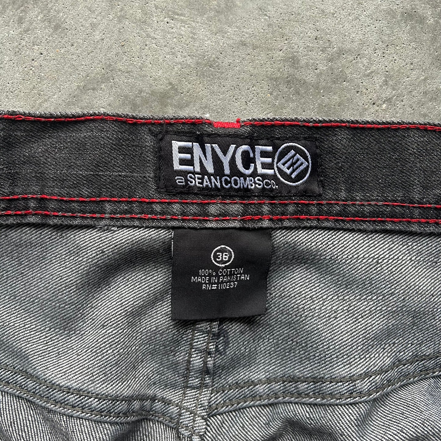 (36x31) enyce Y2K baggy grey wash pants