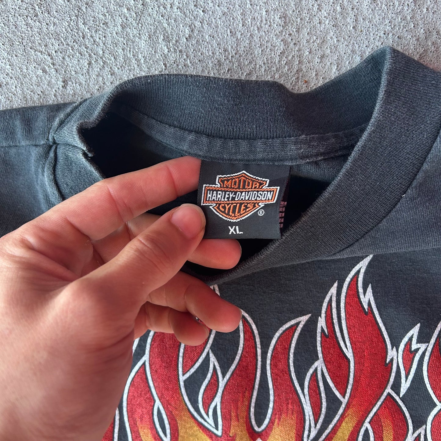 (XL) MODERN* Harley Davidson flame long sleeve