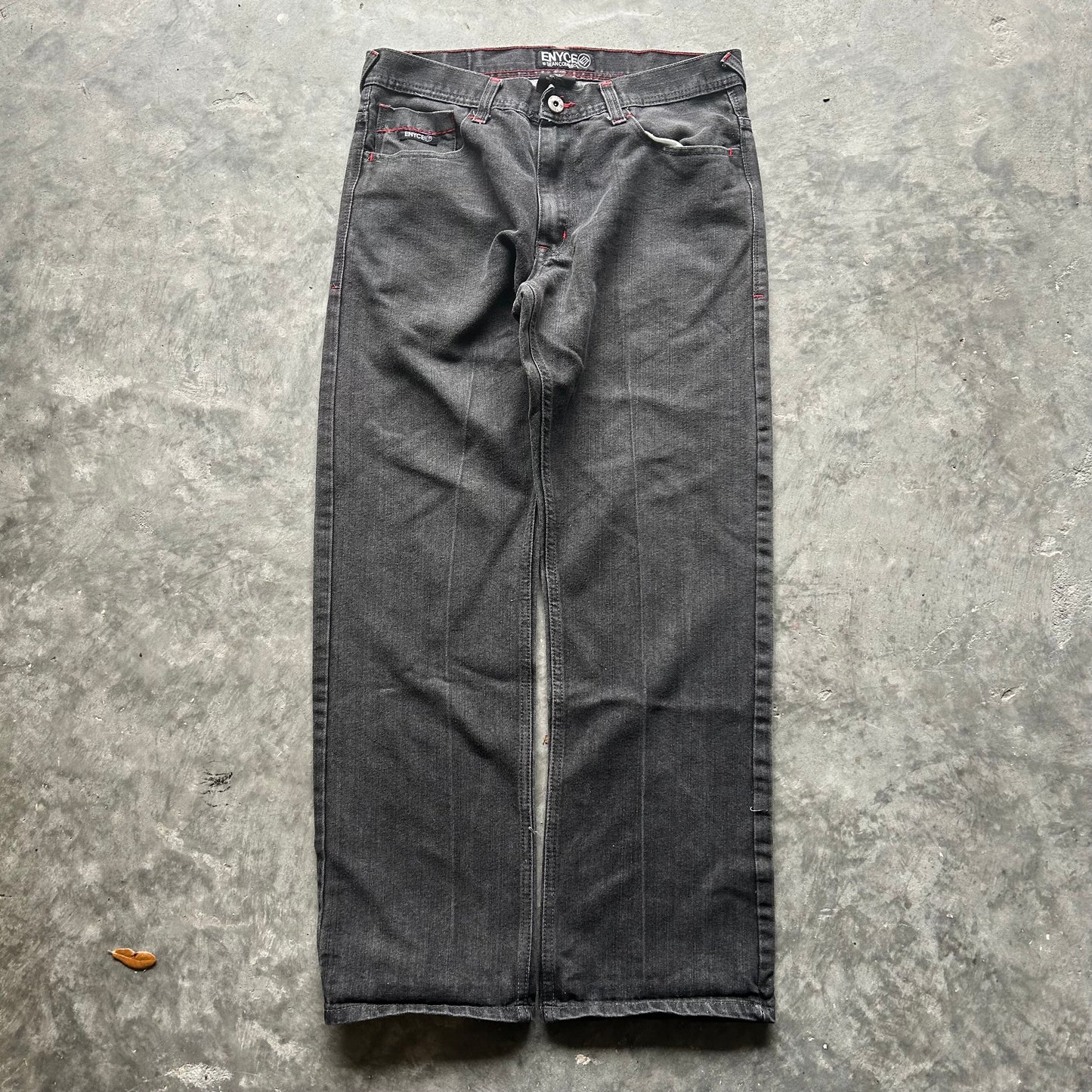 (36x31) enyce Y2K baggy grey wash pants