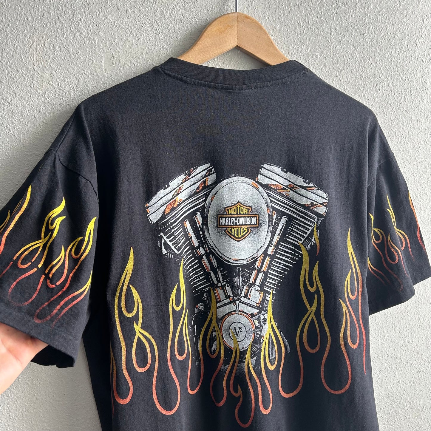 (XL) flame Harley AOP Harley Davidson