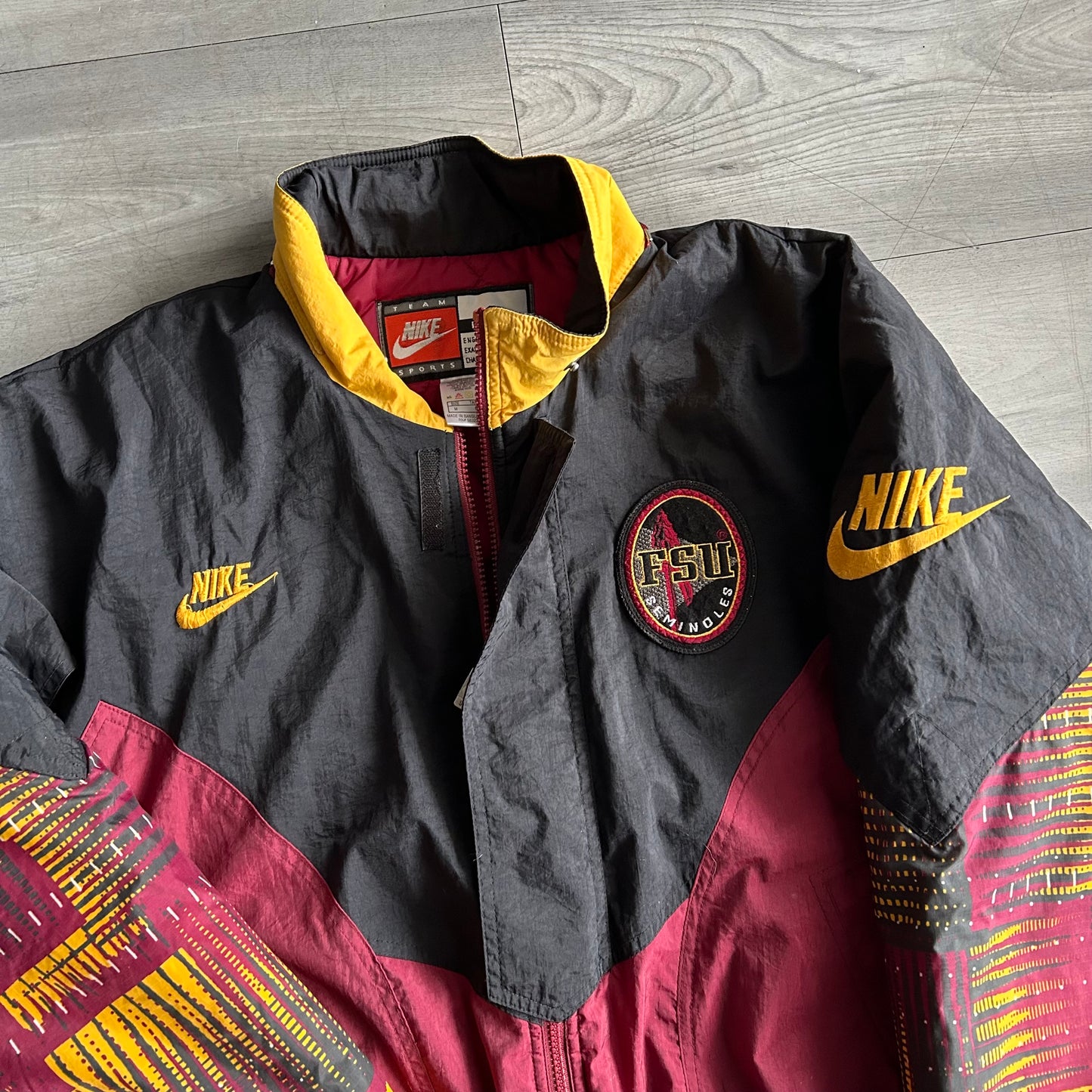 (M) Vintage 90s FSU Seminoles Deon Sanders Nike puffer jacket