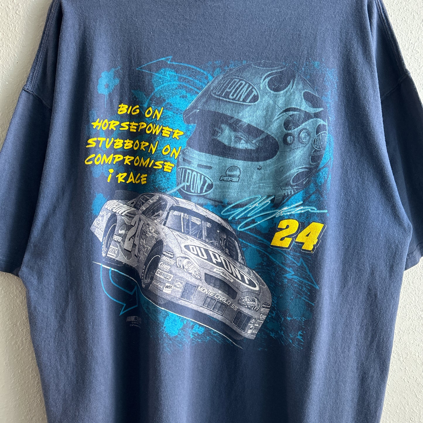 Vintage Y2K Jeff Gordon NASCAR double sided graphic tee best fits XXL