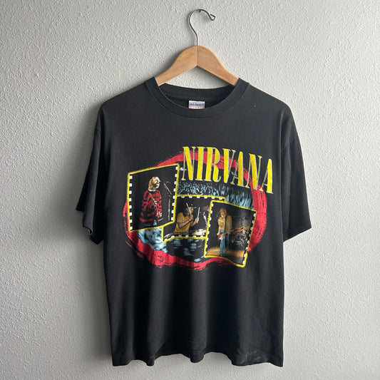 (L) 1997 Vintage Nirvana Authentic Single stitch All Sport tee shirt Original