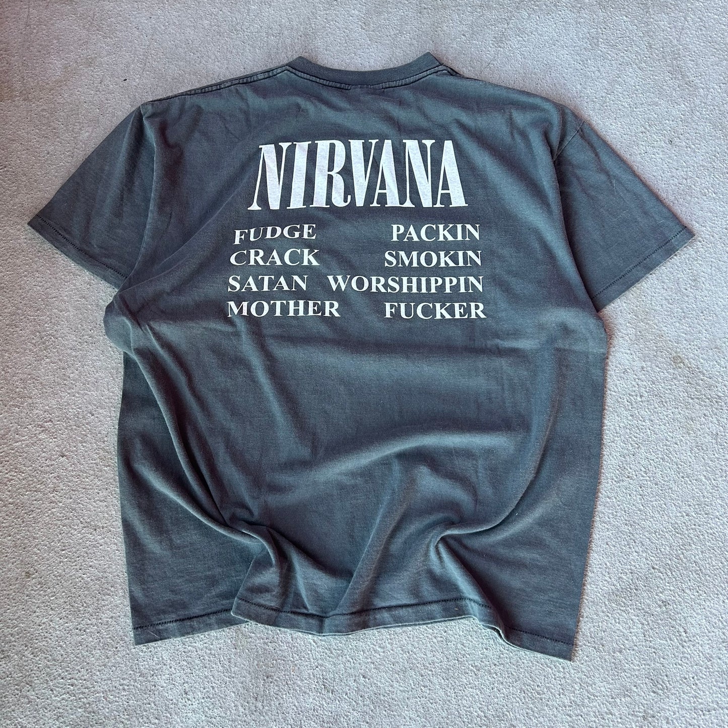 (XL) Nirvana reprint incesticide faded tee