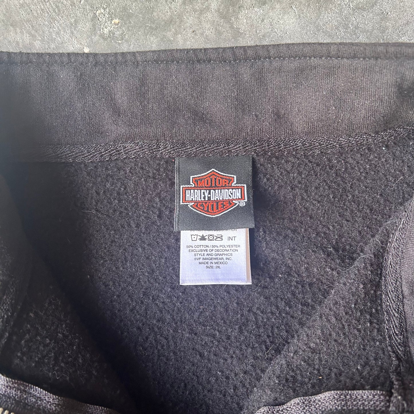 (XXL) Harley Davidson longsleeve flame zip up sweatshirt