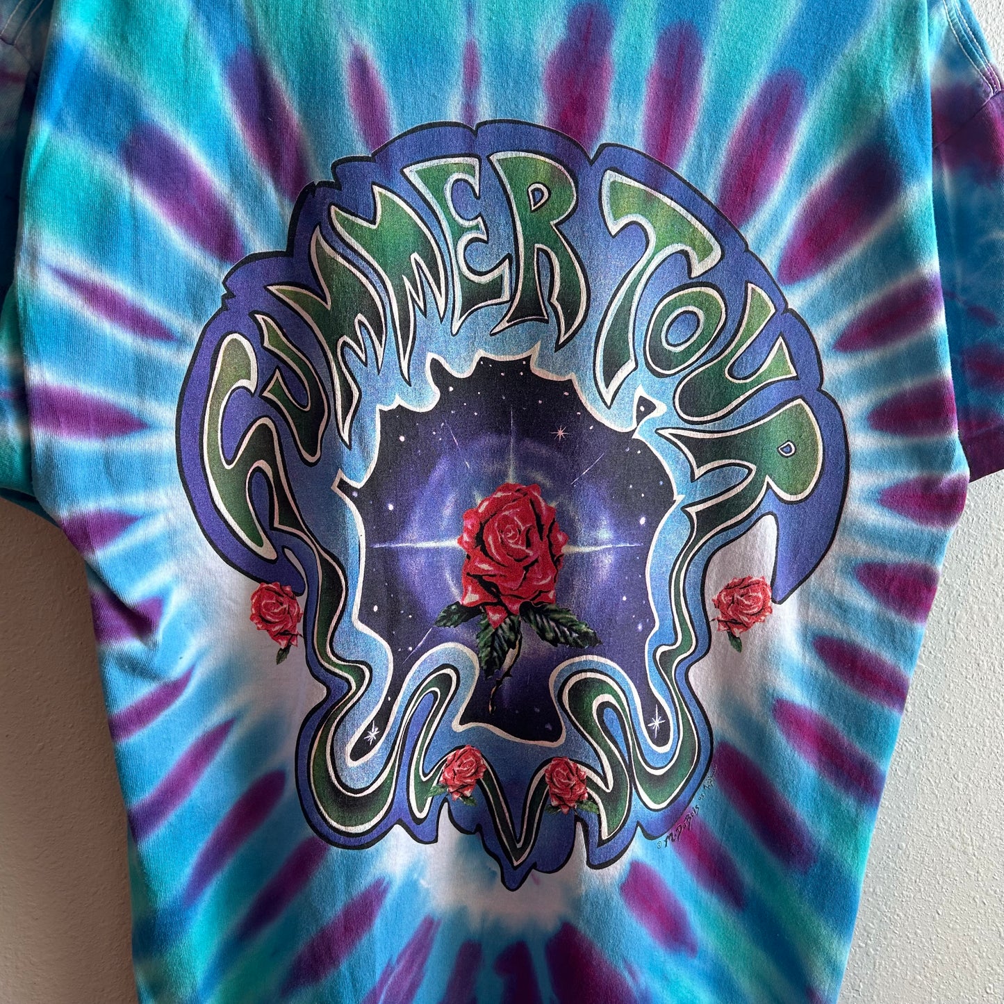 Vintage Grateful Dead Single Stitch XL 1993 Summer Tour Tie Dye Dubois Deadhead