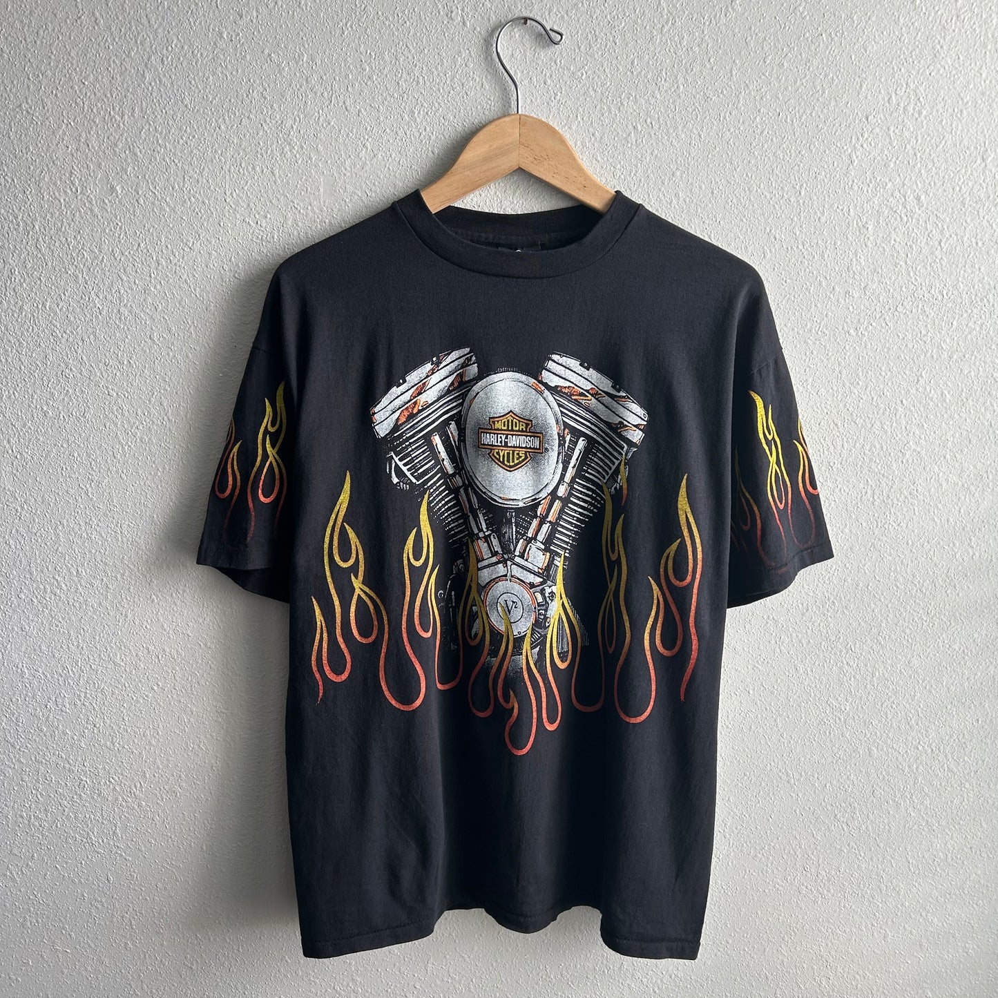 (XL) flame Harley AOP Harley Davidson