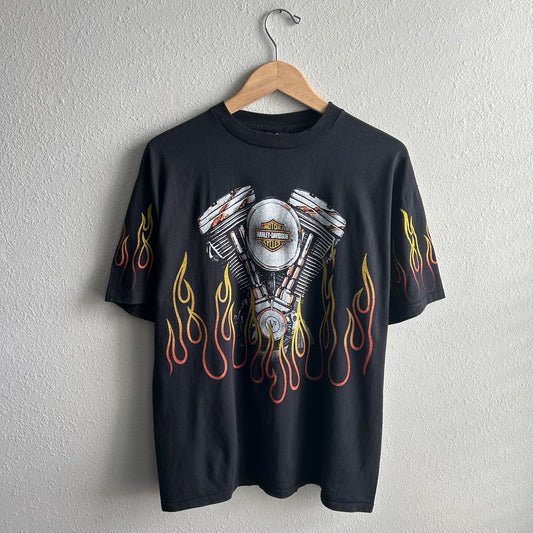 (XL) flame Harley AOP Harley Davidson