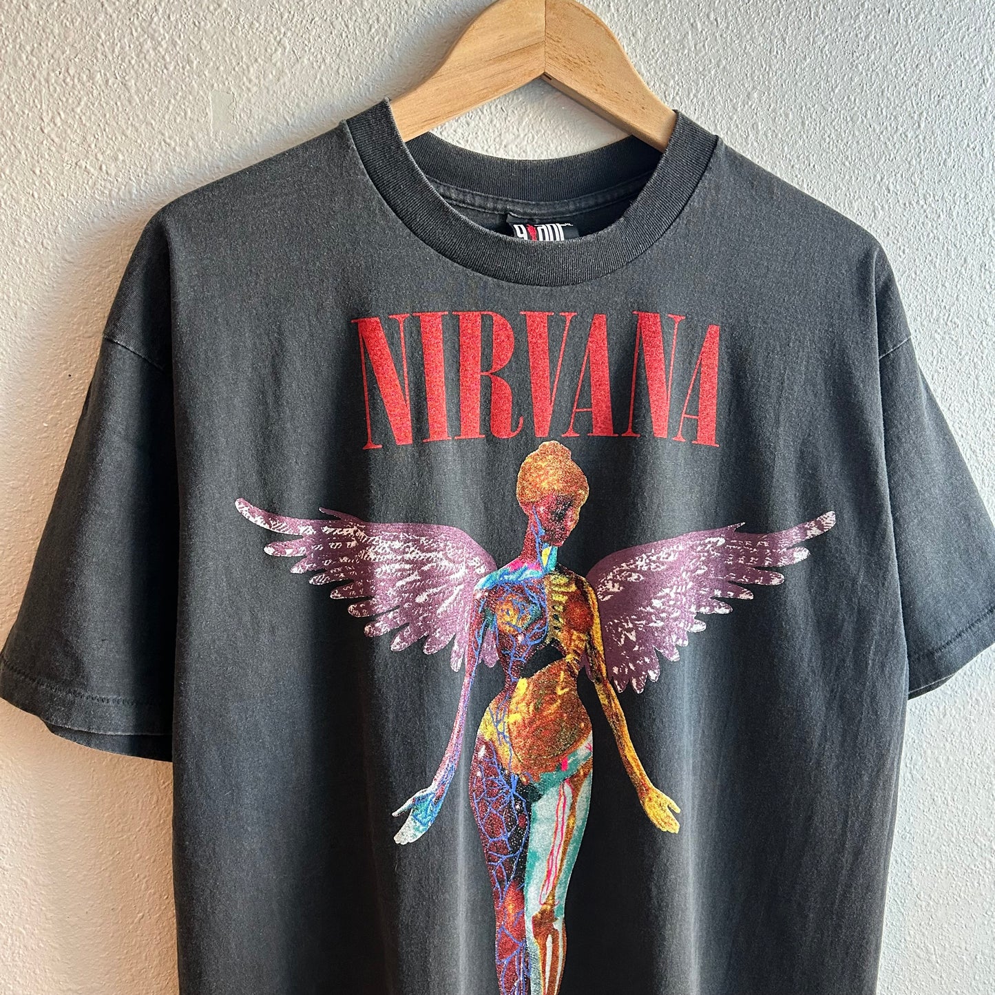 Nirvana In Utero T-Shirt Size XL Vintage Reprint Single Stitch Faded Black NWOT