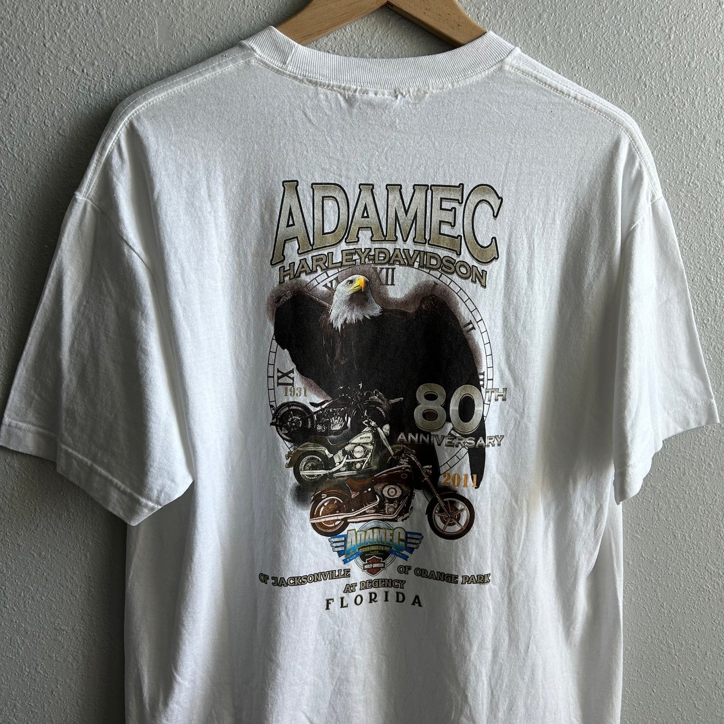 (XL) Vintage Harley Davidson ADAMEC Jacksonville Tee shirt