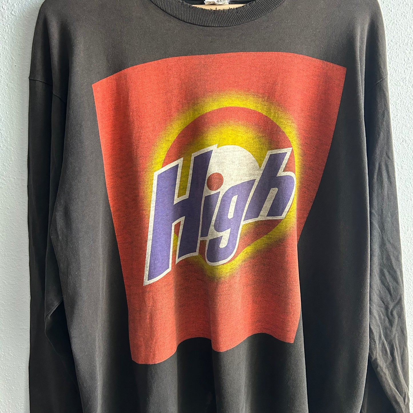 Vintage “High” Tide Logo Parody Tee Shirt 90s Fruit Of The Loom Skate Longsleeve