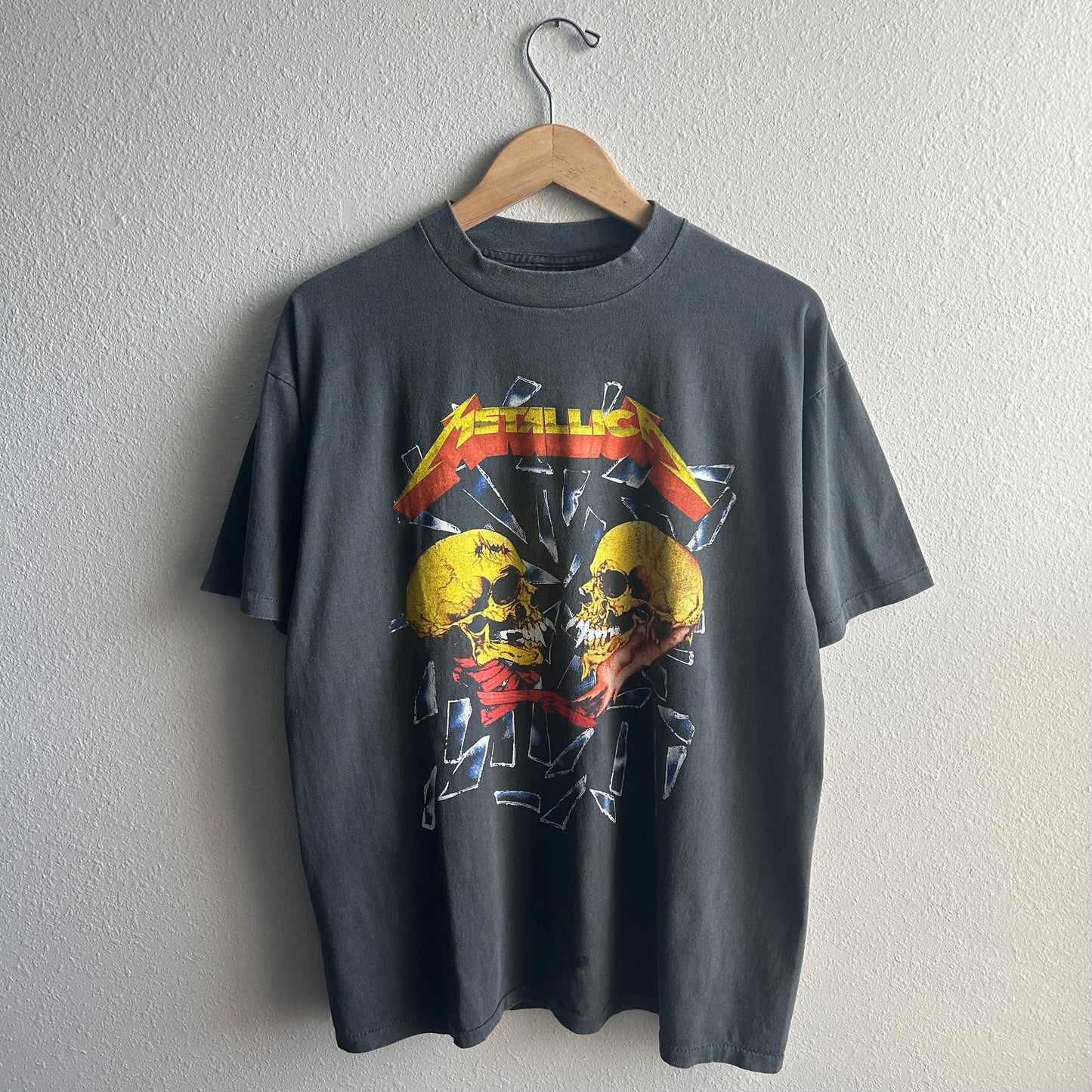 (XL) Metallica reprint XL pushead faded tee shirt