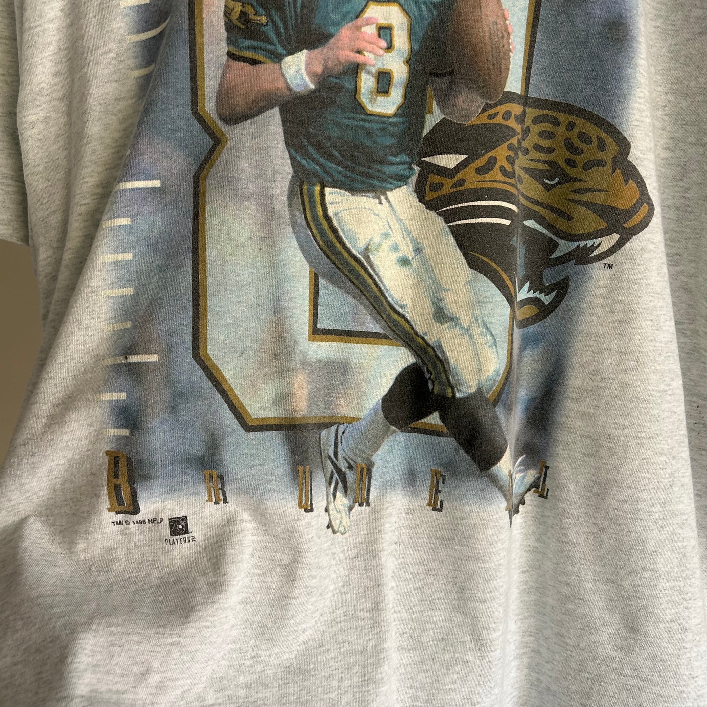 Vintage Jacksonville Jaguars Mark Brunell Quarterback Graphic Rare T-Shirt XL