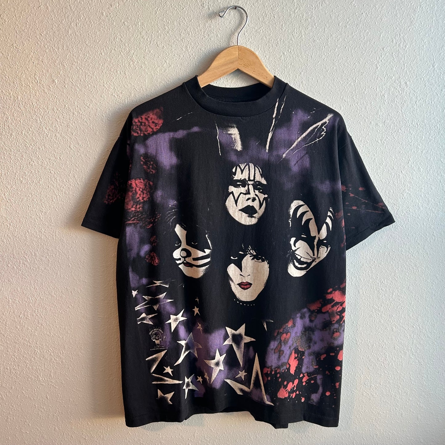 (XL) vintage reprint Kiss aop modern