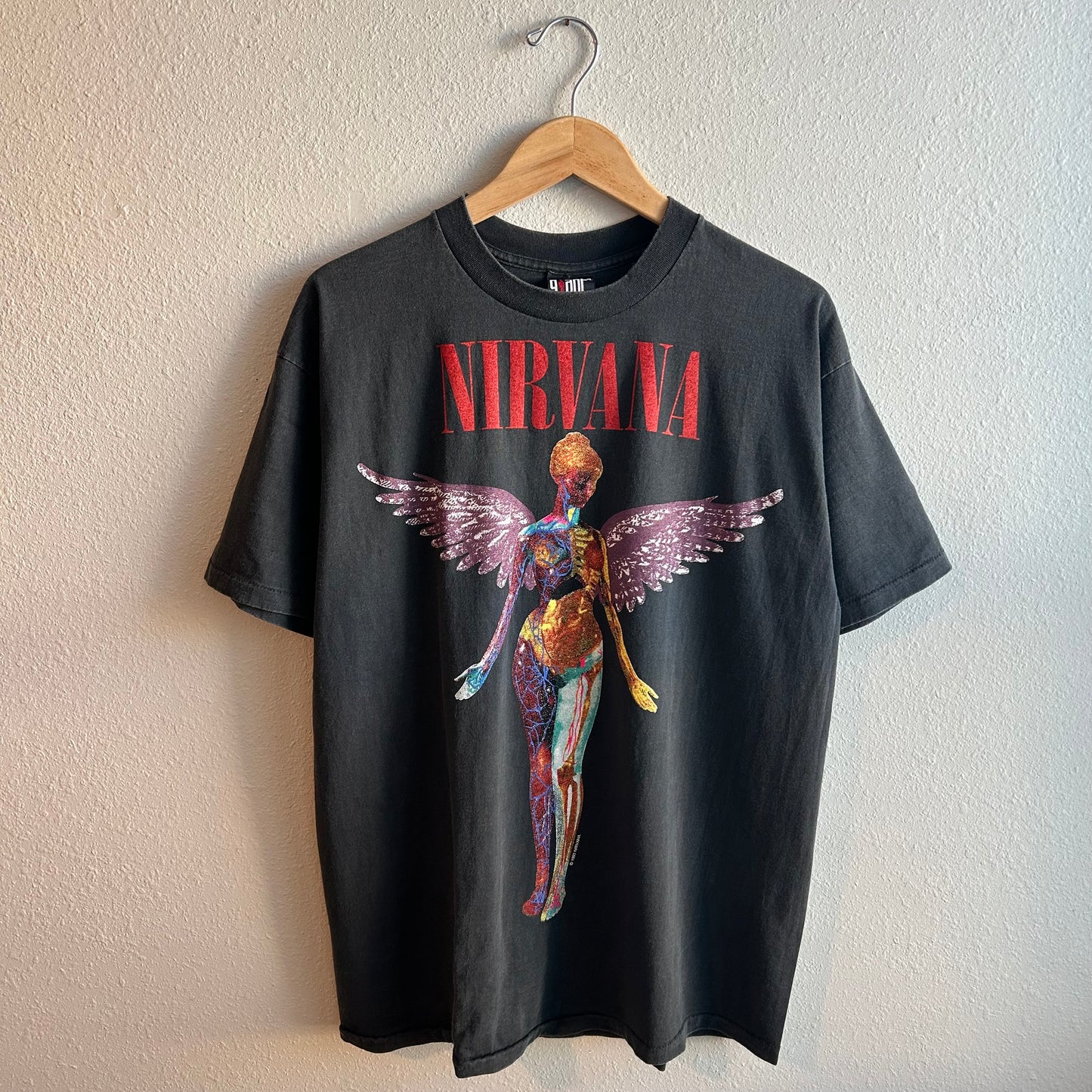 Nirvana In Utero T-Shirt Size XL Vintage Reprint Single Stitch Faded Black NWOT